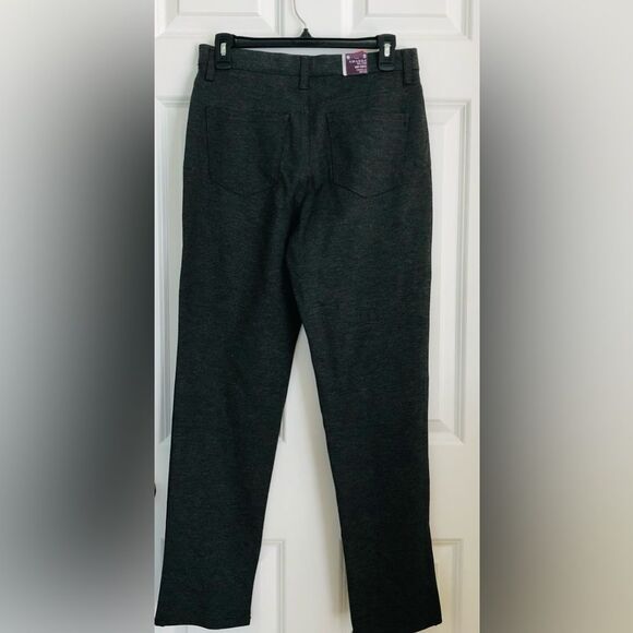 GLORIA VANDERBILT AMANDA WOMEN'S PANTS SIZE 8 GREY KNIT HIGH RISE, CLASSIC FIT - Picture 3 of 11